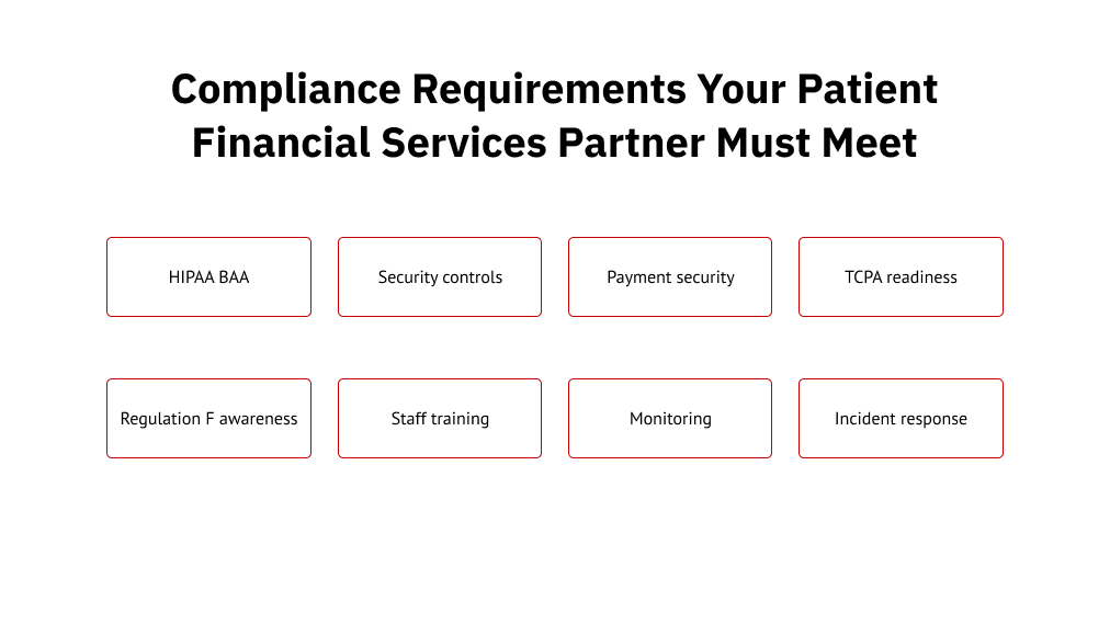 Compliance Requirements Your Patient Financial Services Partner Must Meet